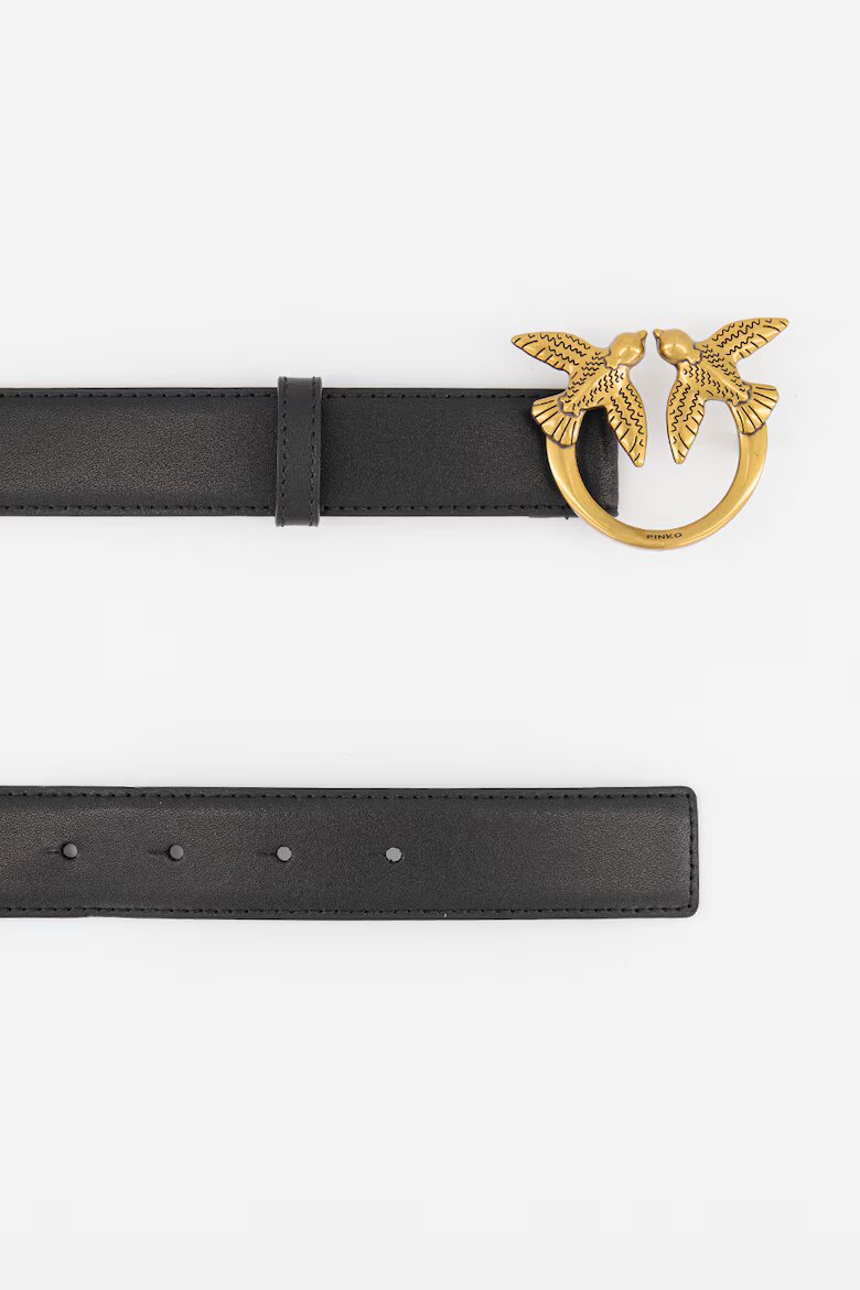 Pinko Кожен колан Love Berry с тока с лого