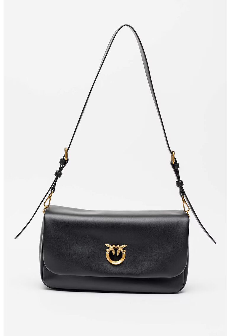 Pinko Кожена чанта за рамо Click Soft