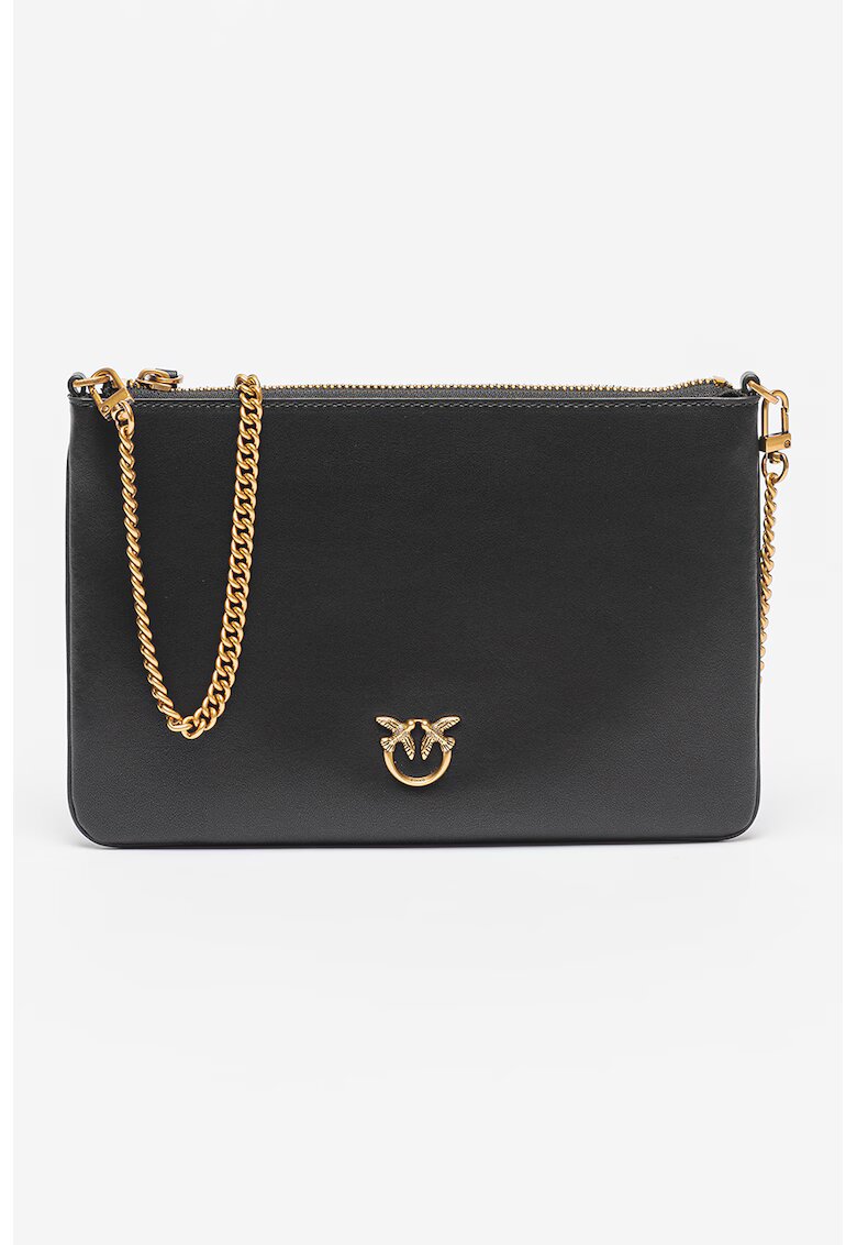 Pinko Плоска кожена чанта тип несесер Classic