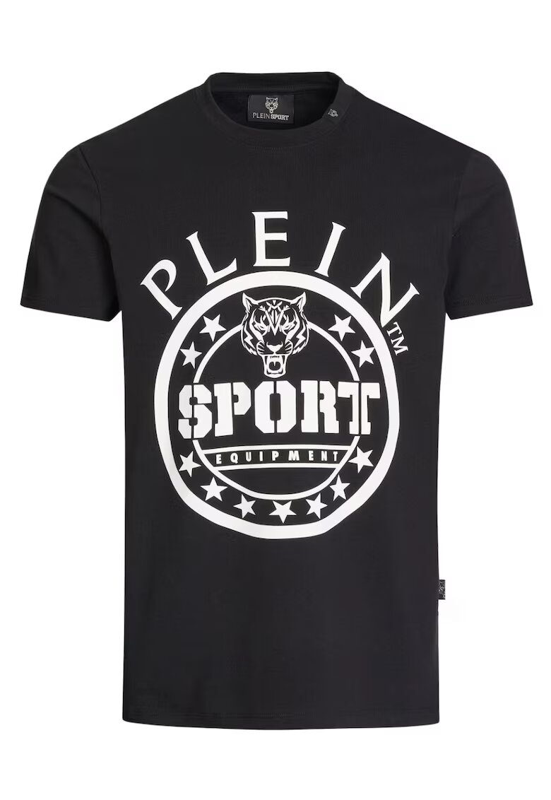 Plein Sport Мъжка тениска черна - памучна - с щампа