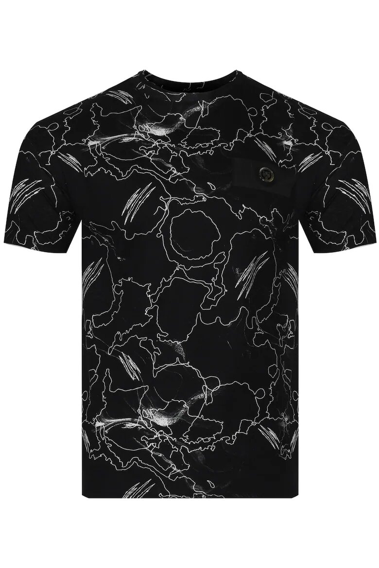 Plein Sport Мъжка тениска PS25MTS06/02 черна 100% памук
