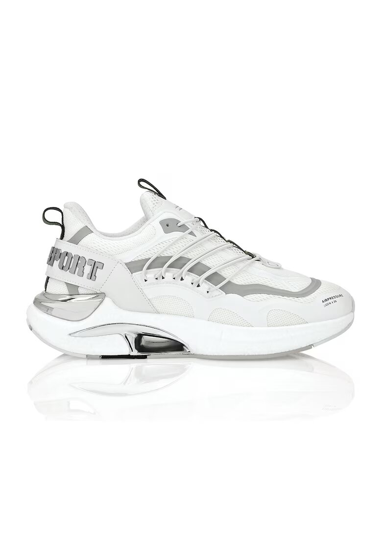 Plein Sport Текстилни спортни обувки Runner Air Pressure//Gen.X.04 - Бял/Тъмнозелен