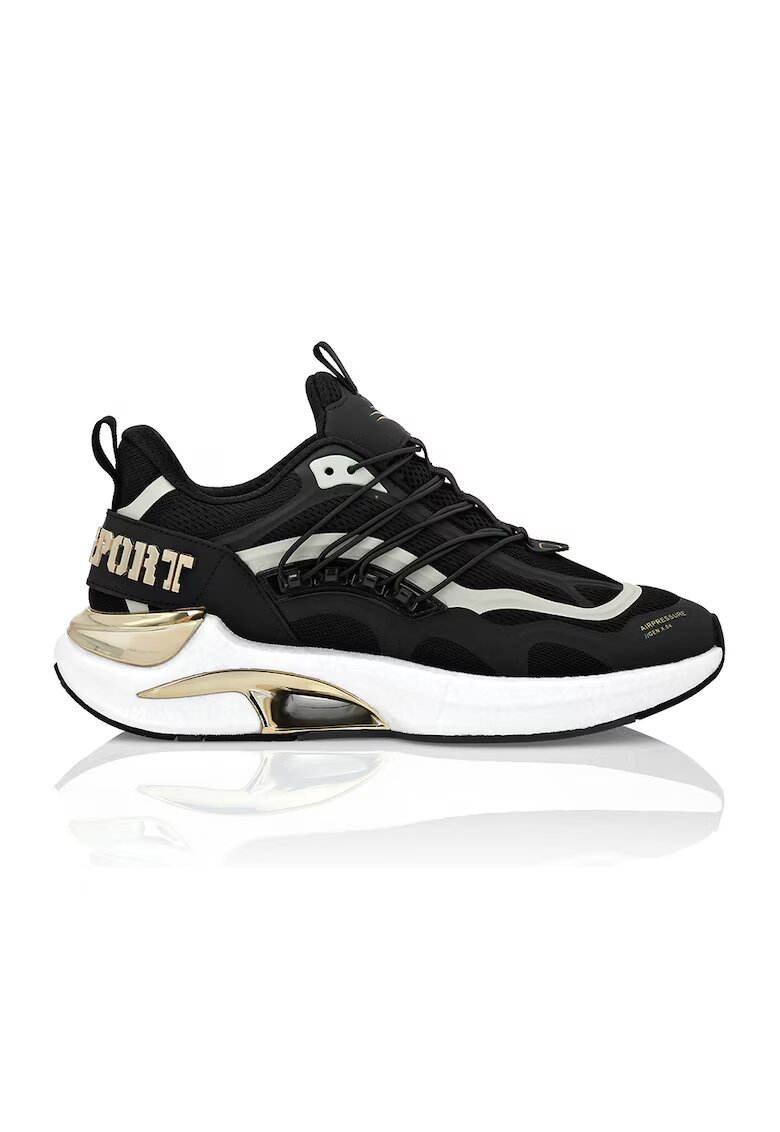 Plein Sport Текстилни спортни обувки Runner Air Pressure//Gen.X.04 - Златист/Черен