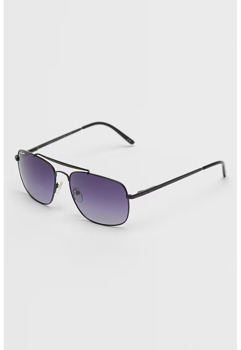 Polar Furla - Слънчеви очила Aviator с метална рамка - Черен