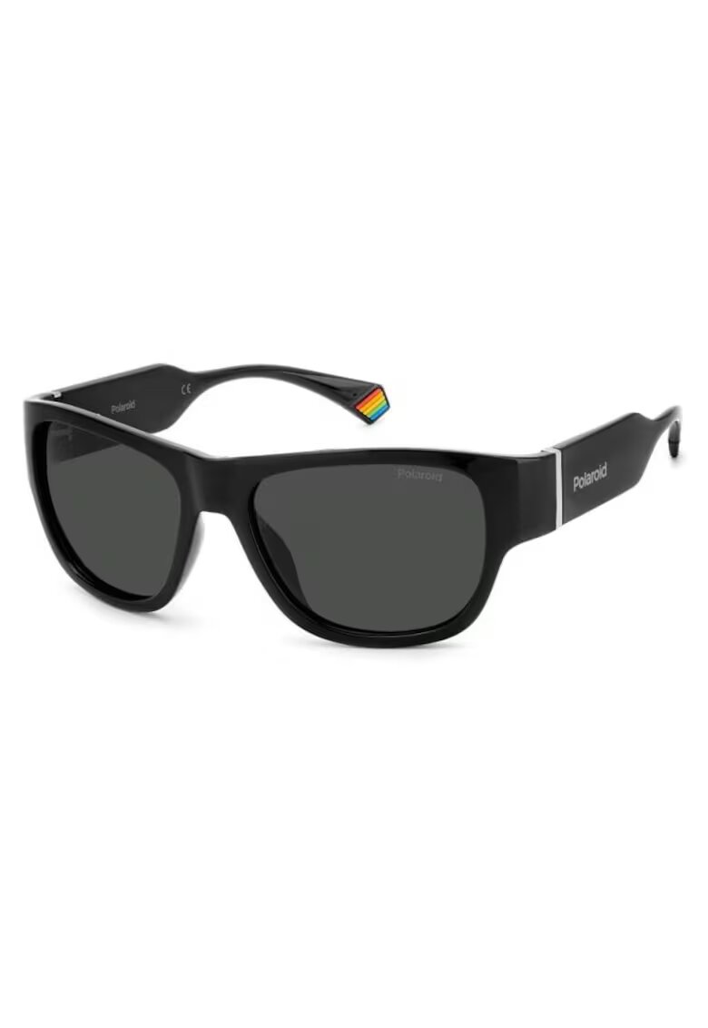 Polaroid Дамски слънчеви очила PLD 6197/S 807/M9 - черни - правоъгълни - 55 мм
