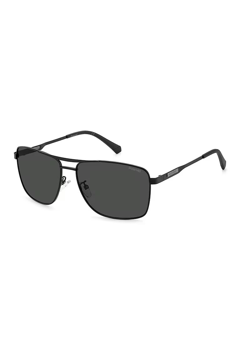Polaroid Слънчеви очила Aviator със стоманена рамка - Черен
