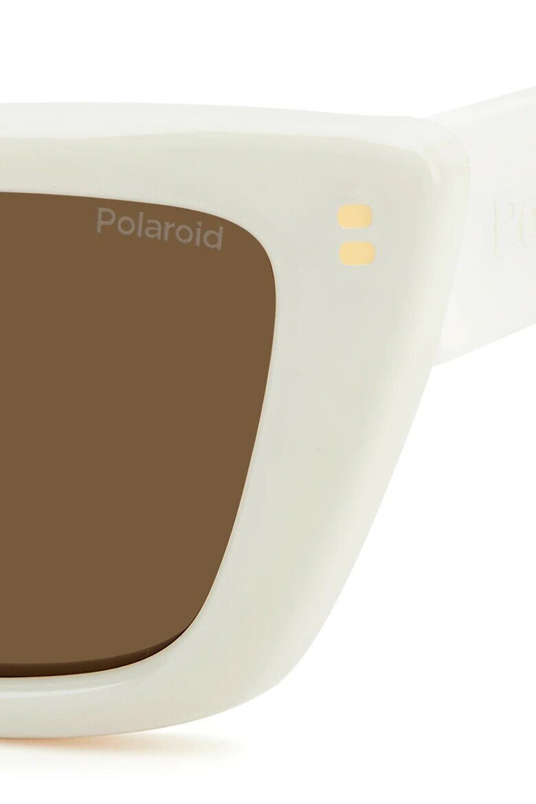 Polaroid Слънчеви очила Cat-Eye с поляризация Мръснобял