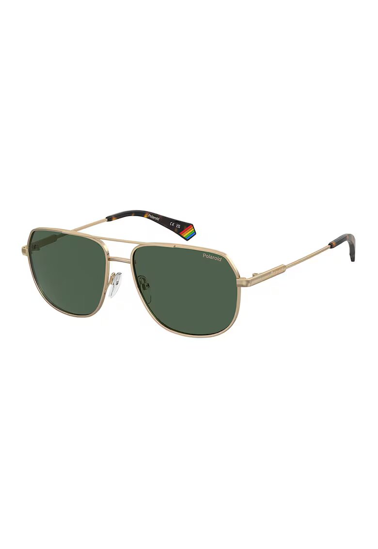 Polaroid Унисекс поляризирани слънчеви очила Aviator - Златист