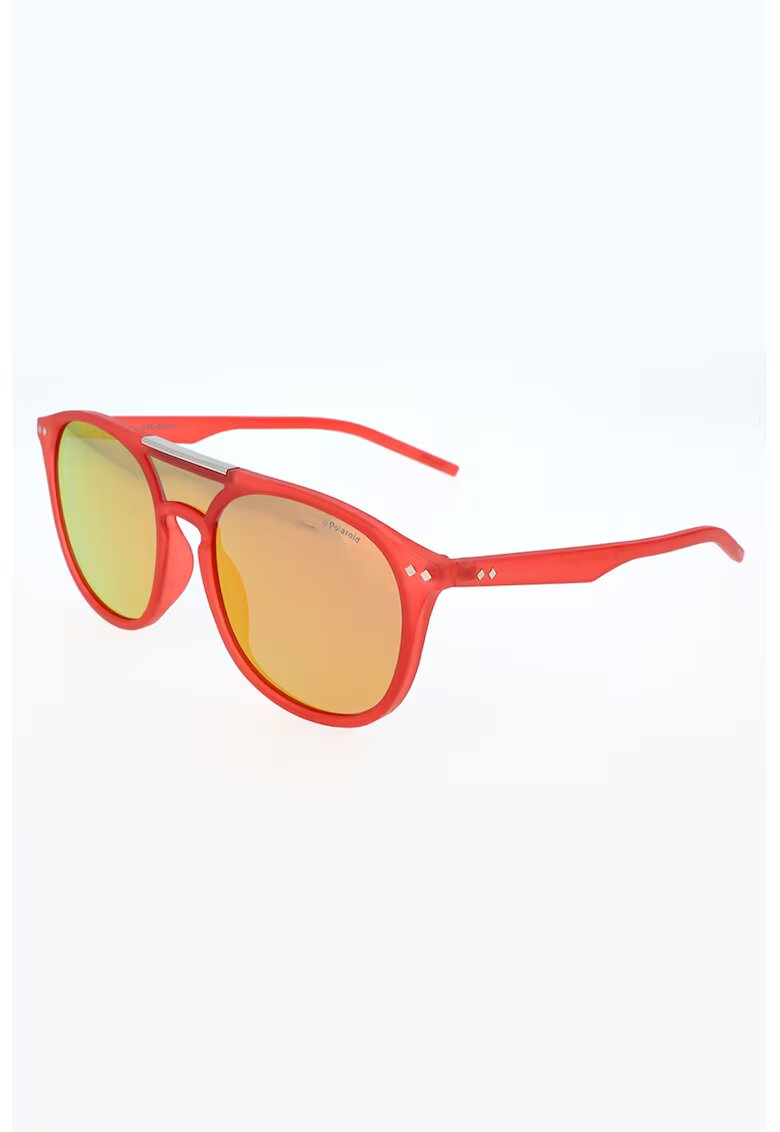 Polaroid Унисекс слънчеви очила Aviator с поляризация - Керемидено червено