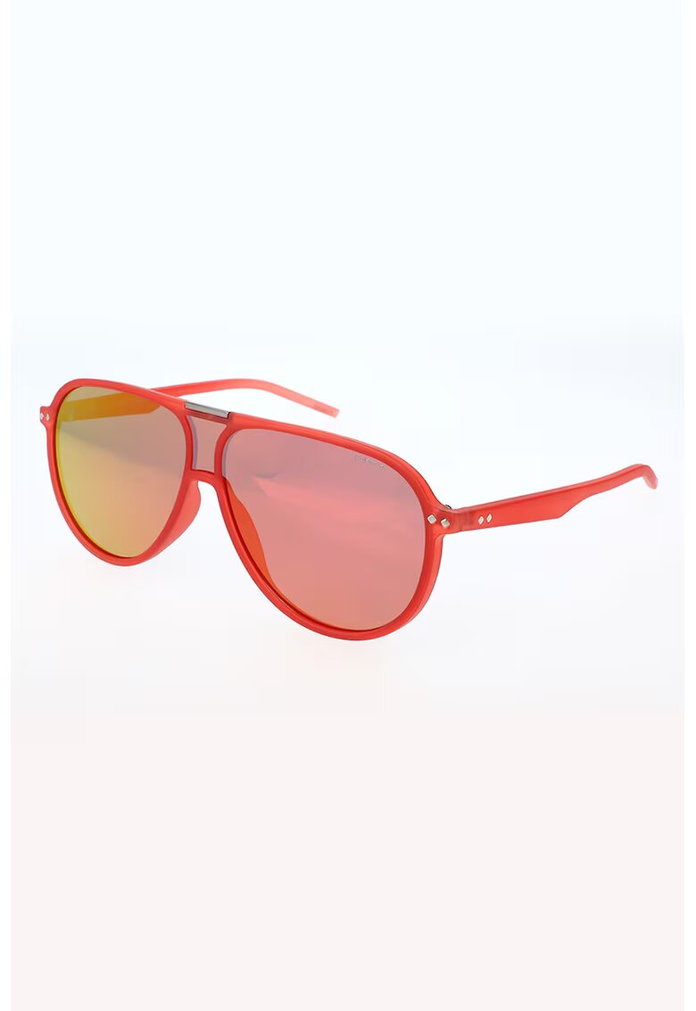 Polaroid Унисекс слънчеви очила Aviator с поляризация - Корал