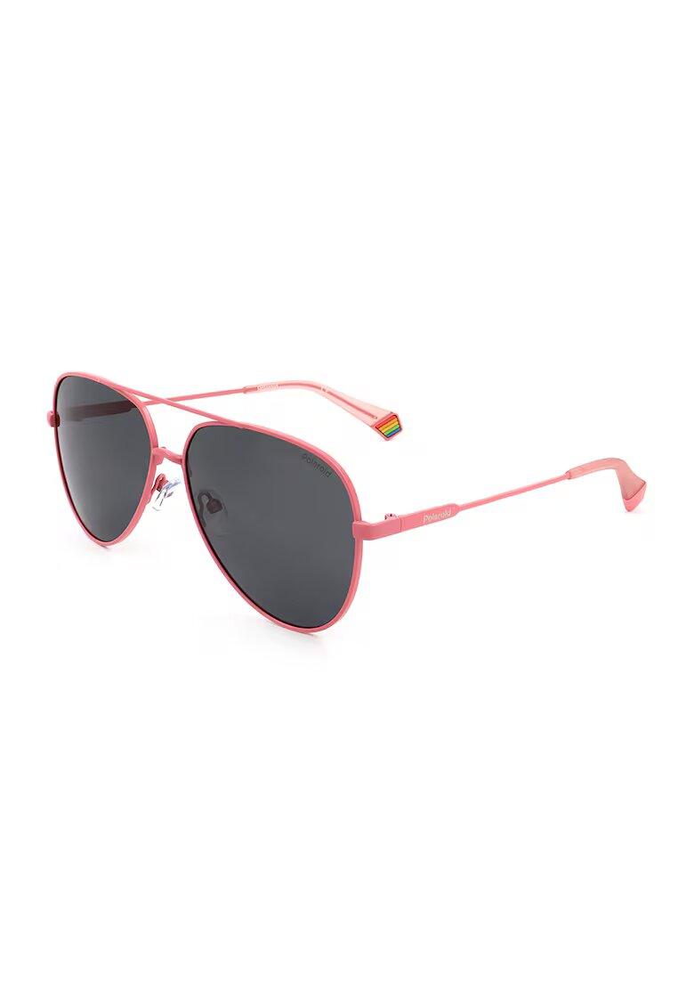 Polaroid Унисекс слънчеви очила Aviator с поляризация - Корал