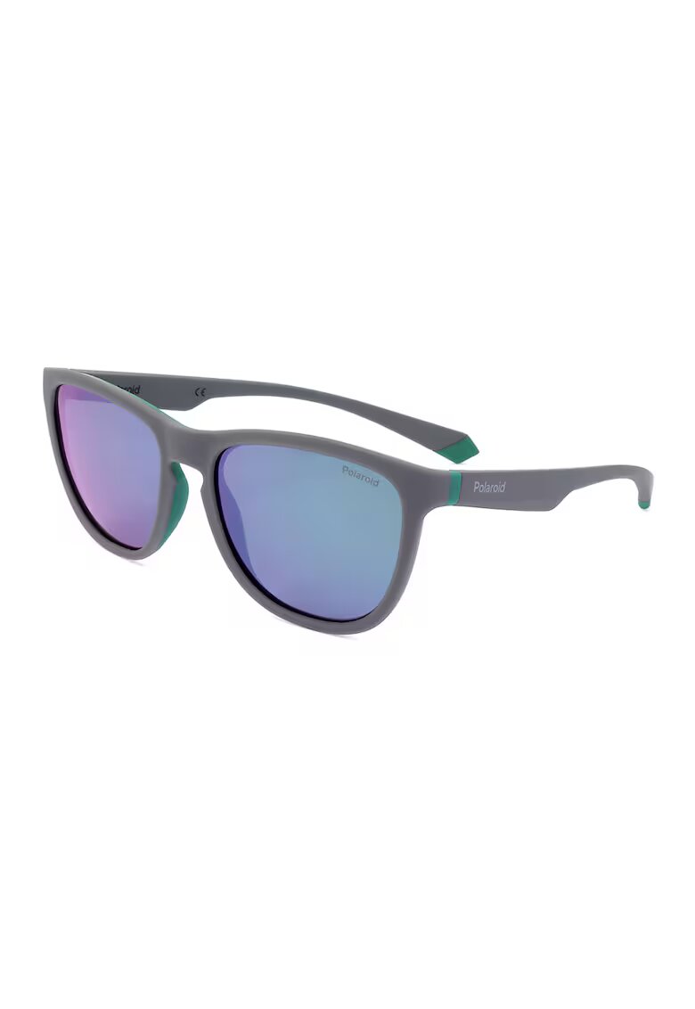 Polaroid Унисекс слънчеви очила Wayfarer с поляризация - Tъмносив