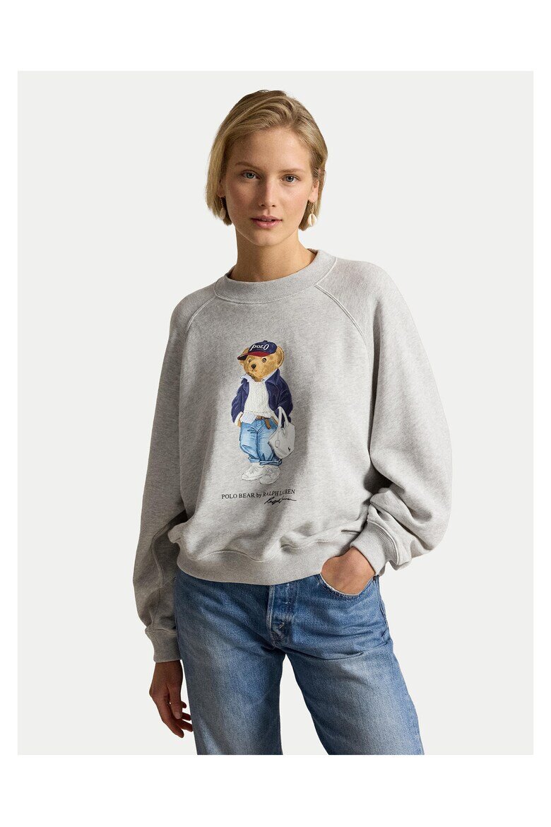Polo Ralph Lauren Дамски суичър сив памук 84 Сив