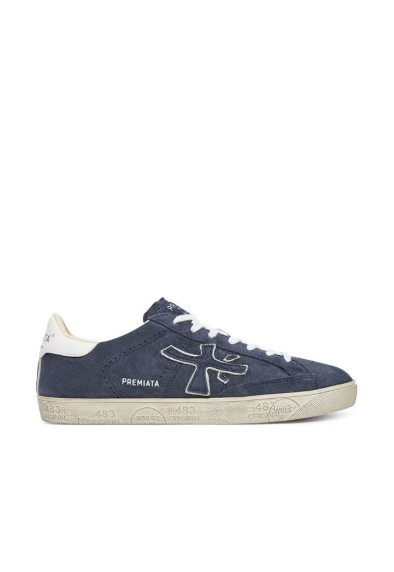 Premiata Мъжки кецове Dk Blue Steven Var 6643 - естествена кожа