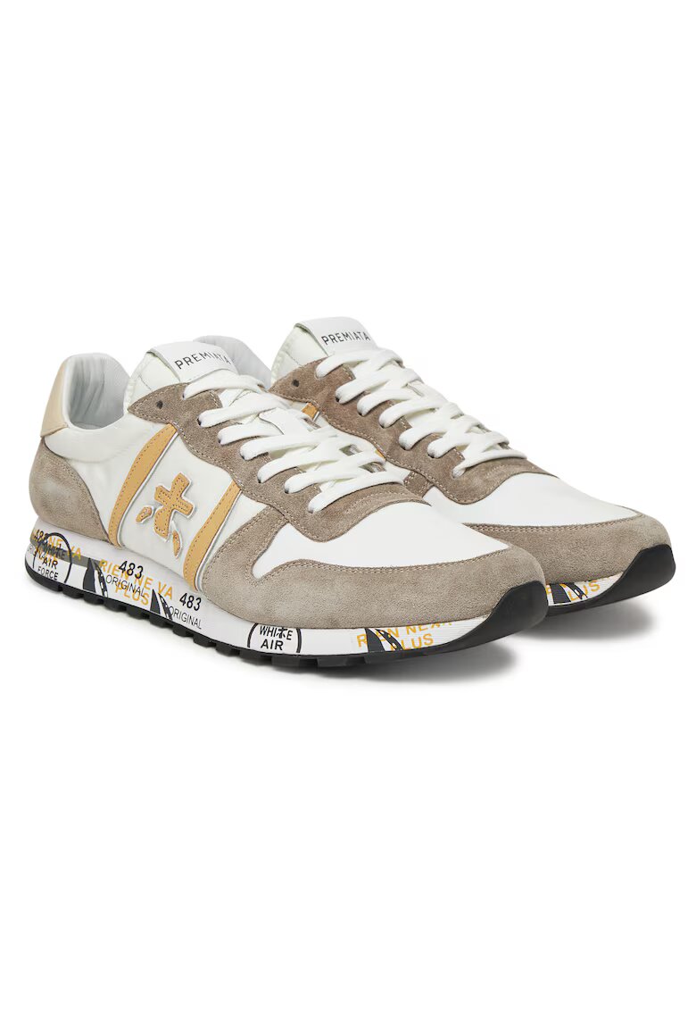 Premiata Мъжки кецове ERIC VAR 5670 - естествена кожа - бежови