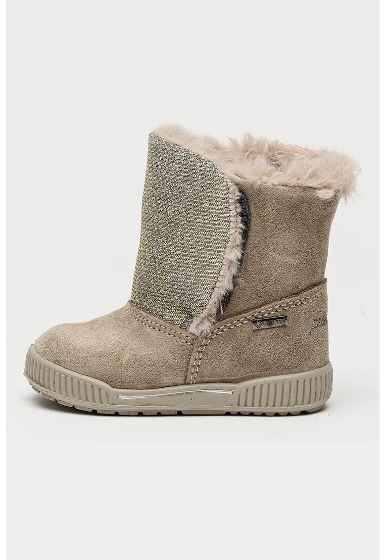 Primigi Велурени боти с Gore-Tex и брокат - Светло сив/Сребрист