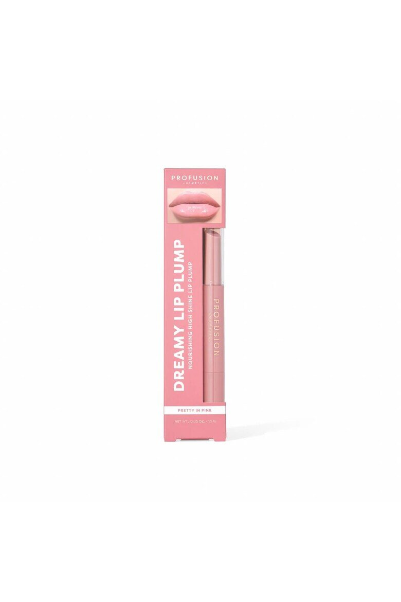 Profusion Cosmetics Подхранващ гланц за устни с обемен ефект Dreamy Lip Plump нюанс Pretty In Pink 1.5 г