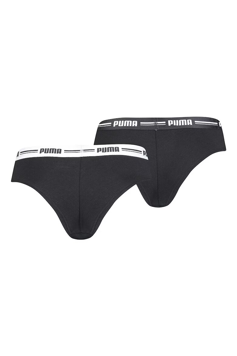 Puma Бикини тип бразилиана с модал и лого - 2 чифта Черен