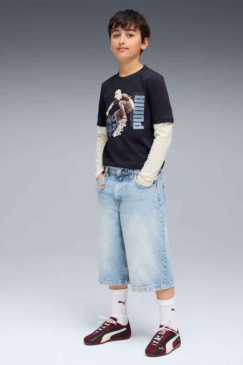 Puma Блуза Mid 90s с дизайн 2в1 Крем/Тъмносин