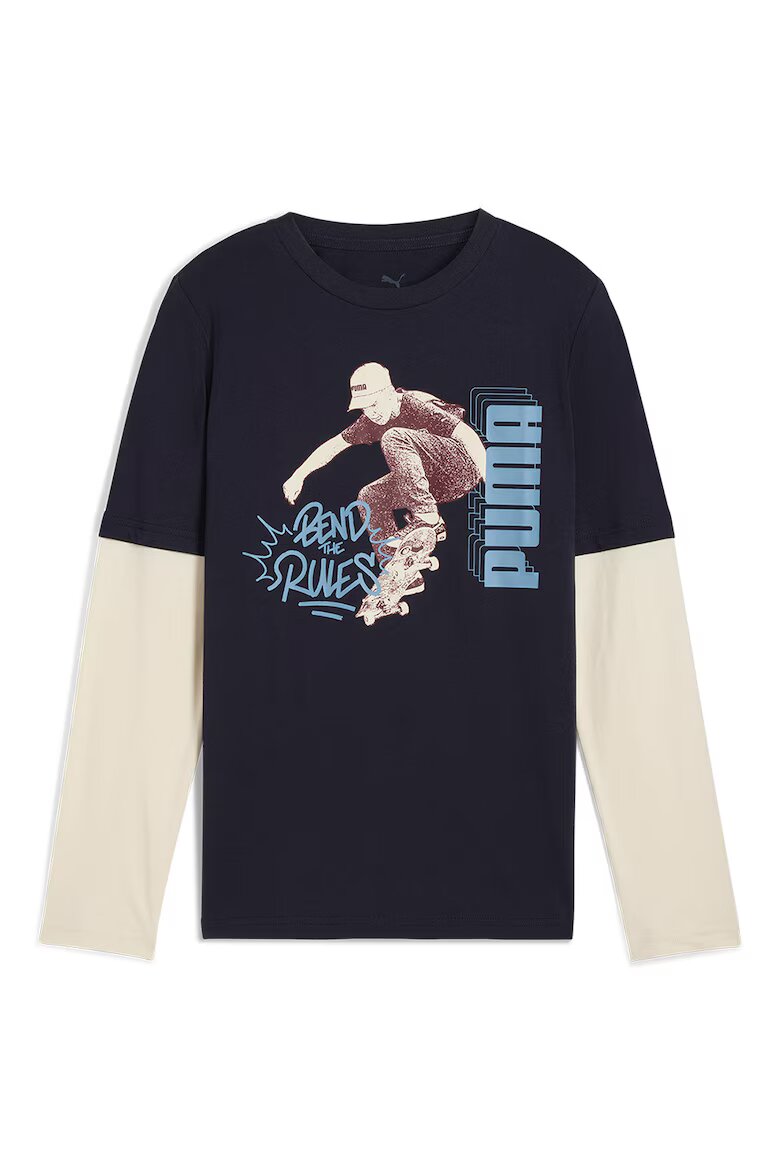 Puma Блуза Mid 90s с дизайн 2в1 Крем/Тъмносин