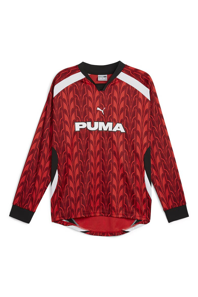 Puma Блуза с шпиц и лого Червен/Бял