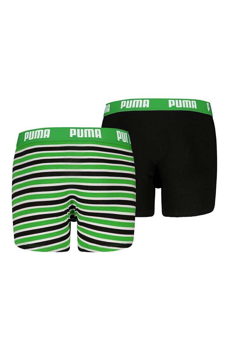 Puma Боксерки без шарка и на райе - 2 чифта Черен/Светлозелен