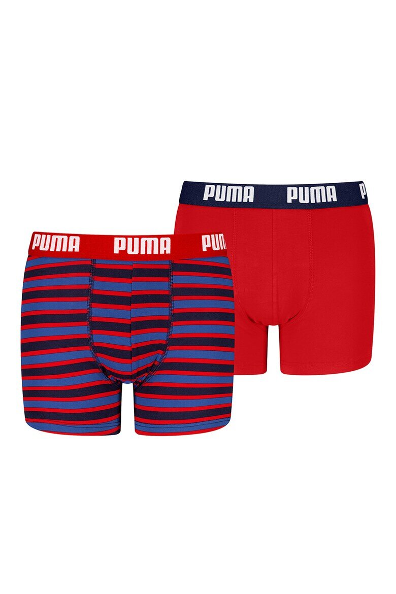 Puma Боксерки без шарка и на райе - 2 чифта Червен/Черен/Виолетов