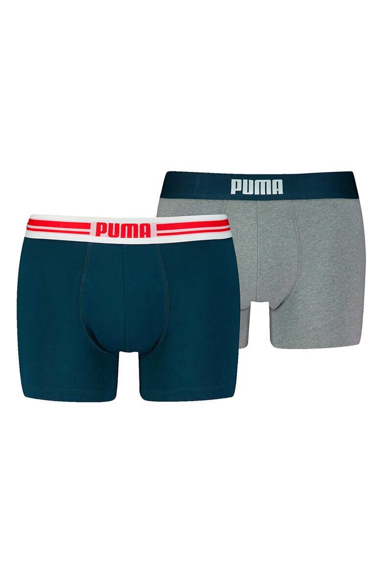 Puma Боксерки с лого на талията - 2 чифта Тъмносин