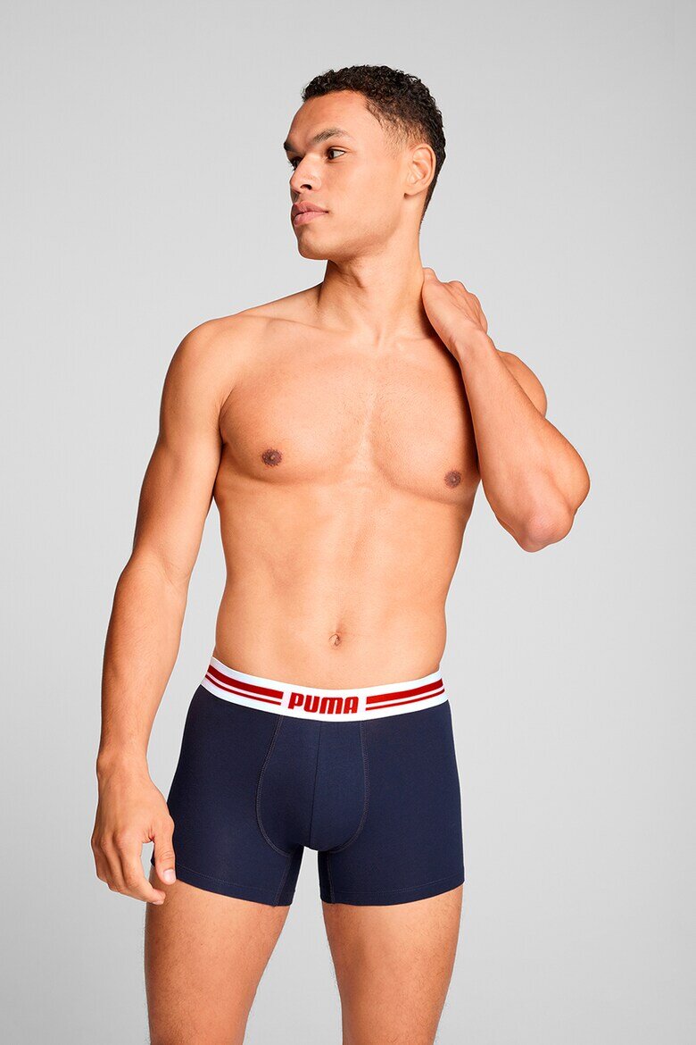 Puma Боксерки с лого на талията - 2 чифта Тъмносин