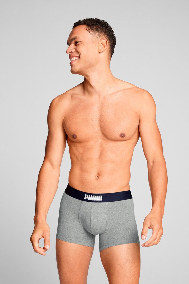 Puma Боксерки с лого на талията - 2 чифта Тъмносин