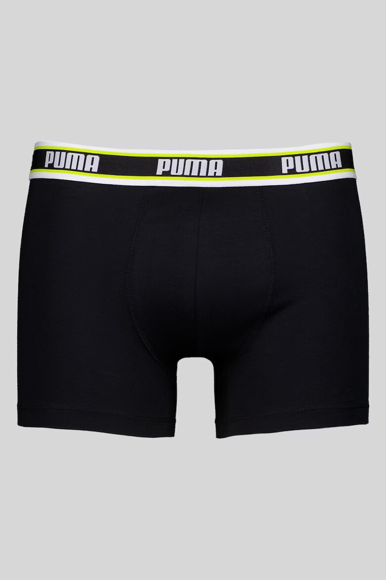 Puma Боксерки с лого на талията - 3 чифта Черен/Светло сив