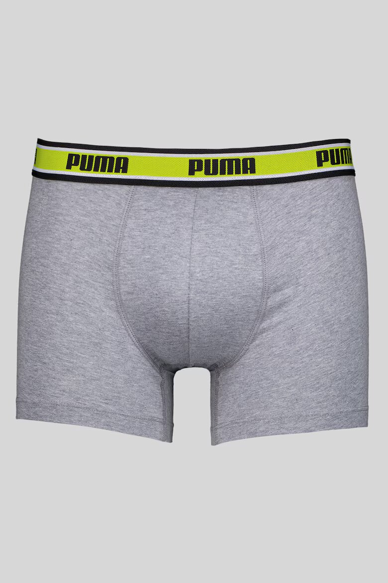 Puma Боксерки с лого на талията - 3 чифта Черен/Светло сив