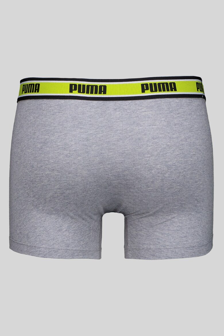 Puma Боксерки с лого на талията - 3 чифта Черен/Светло сив
