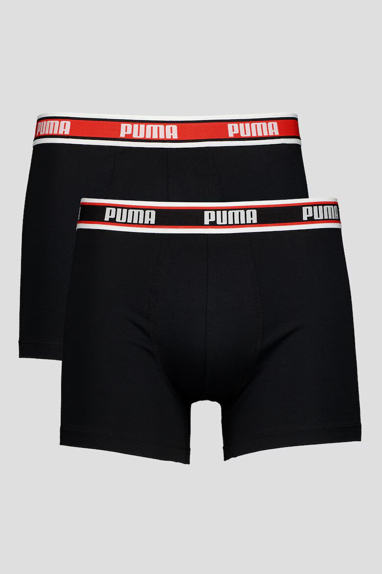 Puma Боксерки с лого на талията - 3 чифта Червен/Бял/Черен