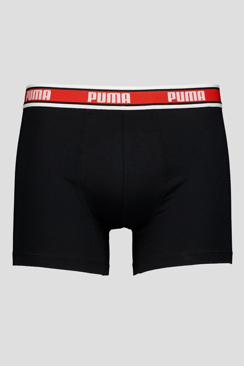 Puma Боксерки с лого на талията - 3 чифта Червен/Бял/Черен