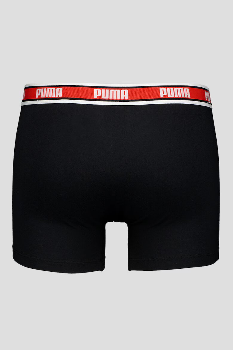 Puma Боксерки с лого на талията - 3 чифта Червен/Бял/Черен