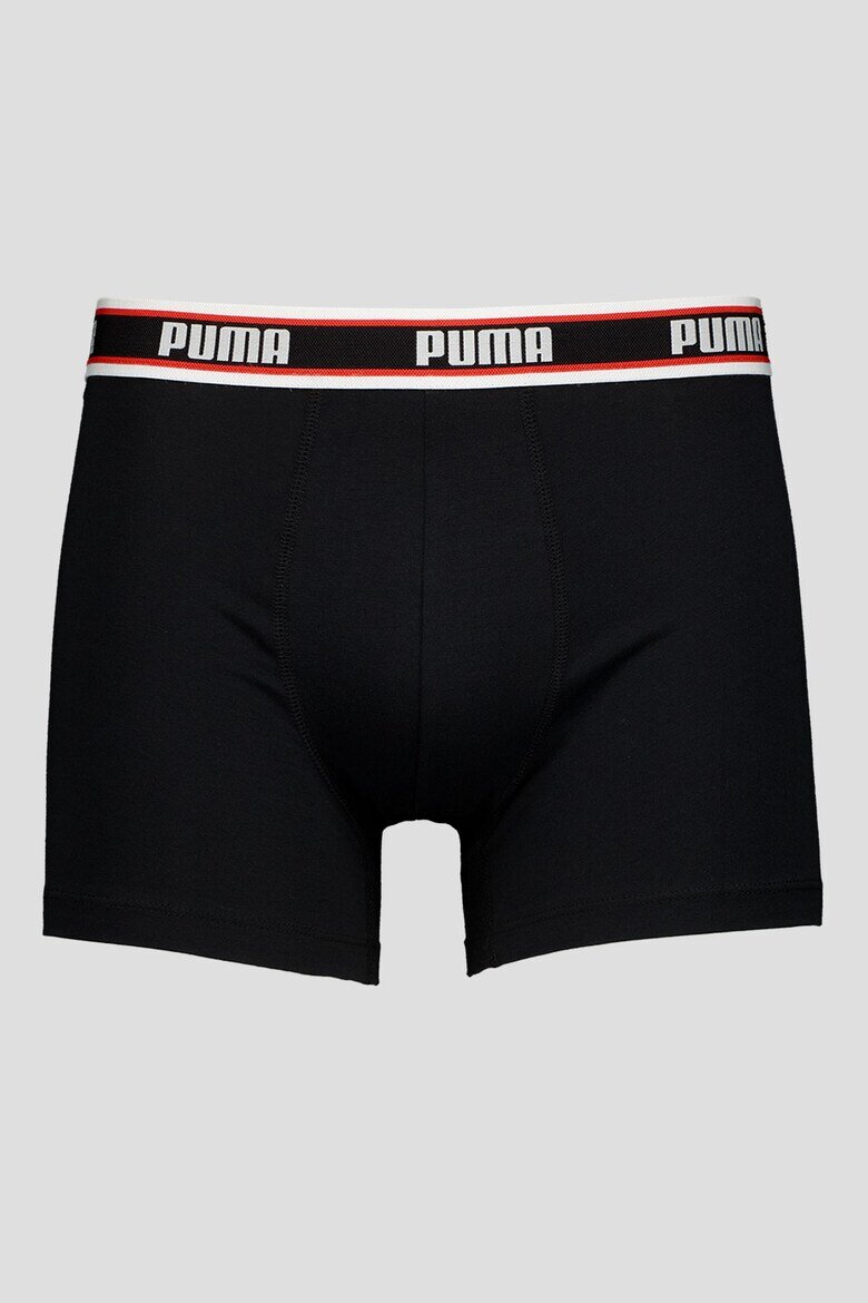 Puma Боксерки с лого на талията - 3 чифта Червен/Бял/Черен