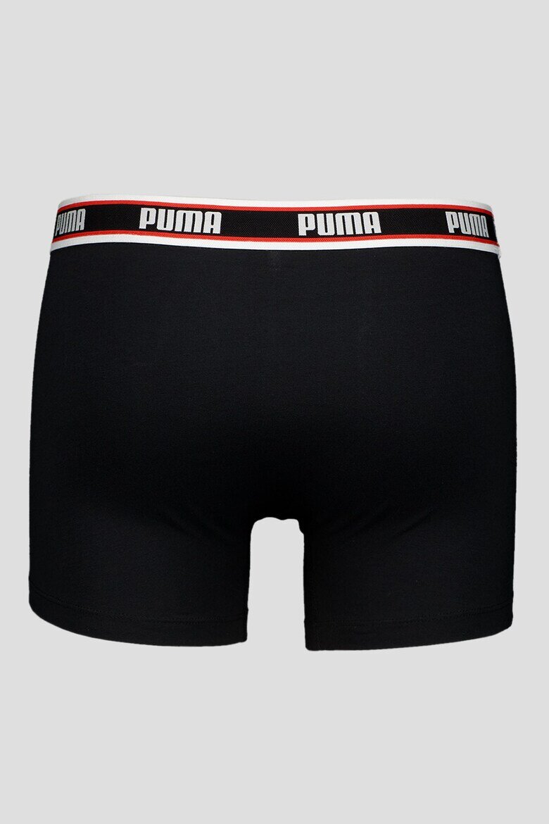 Puma Боксерки с лого на талията - 3 чифта Червен/Бял/Черен
