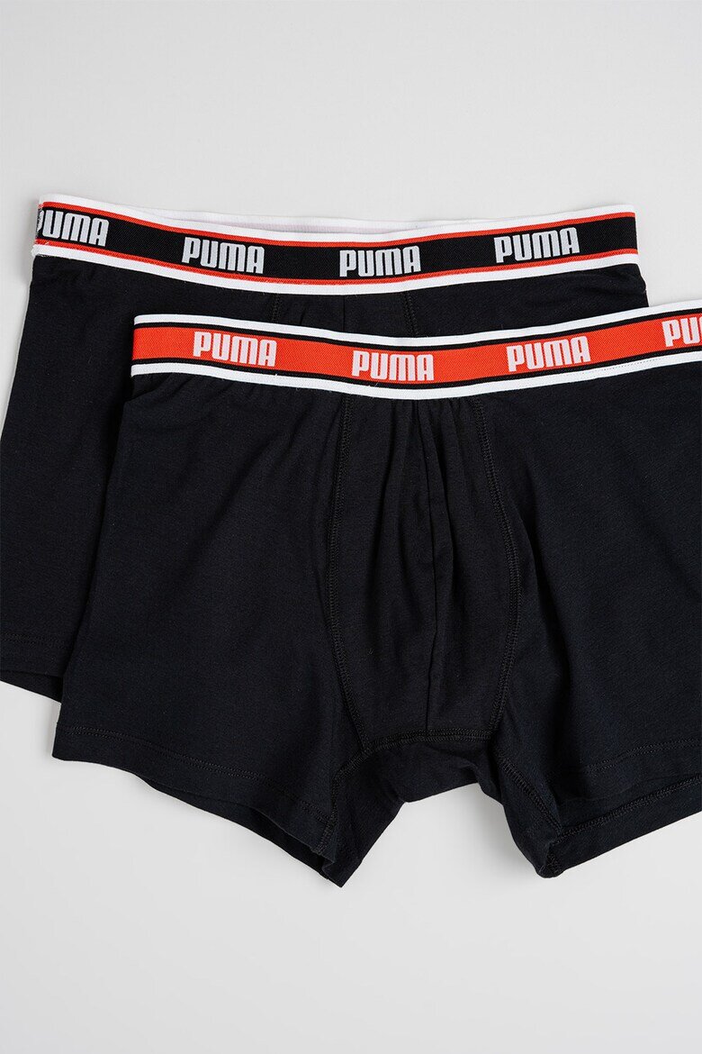 Puma Боксерки с лого на талията - 3 чифта Червен/Бял/Черен