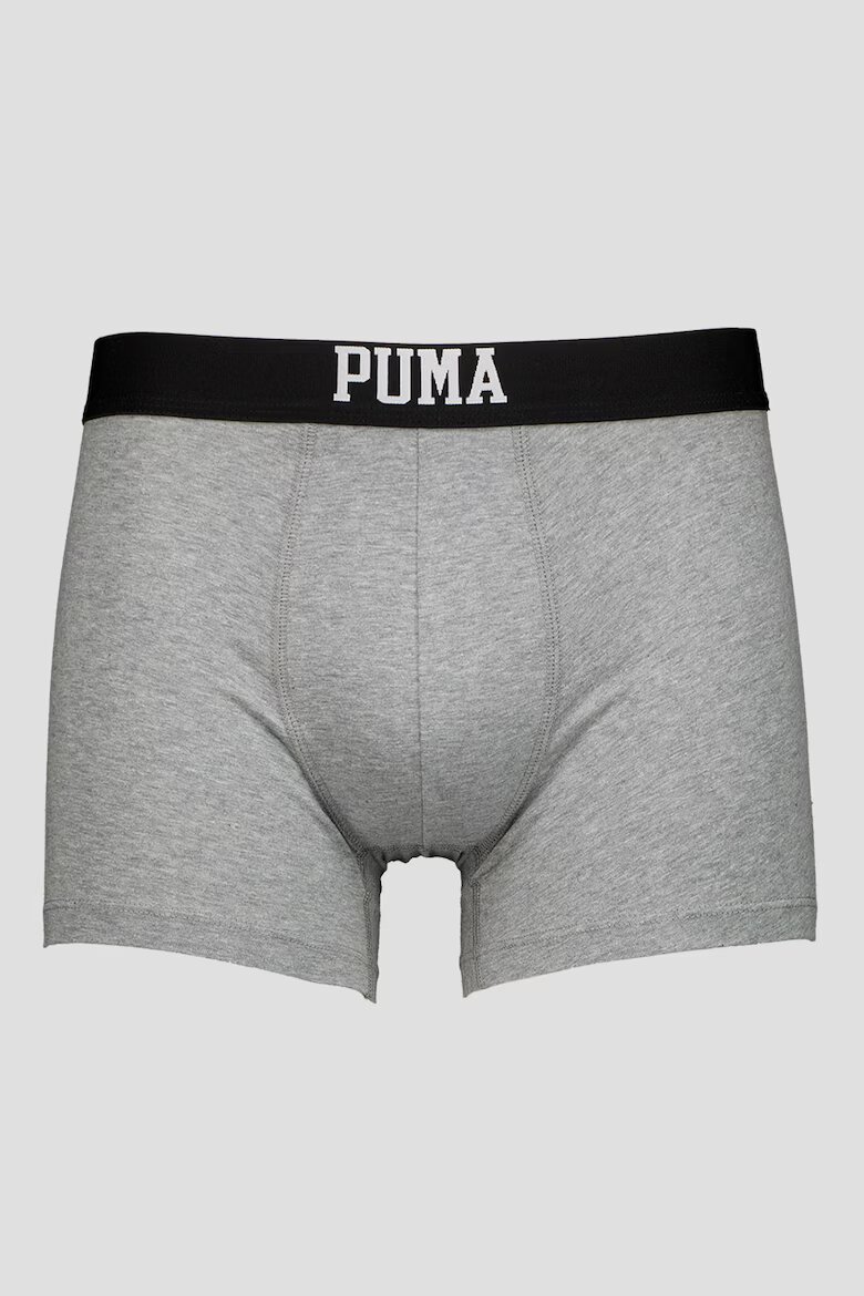 Puma Боксерки с памук - 2 чифта Черен/Светлосив меланж