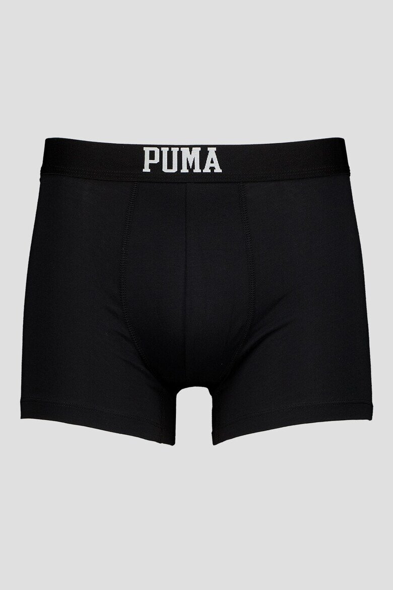 Puma Боксерки с памук - 2 чифта Черен/Светлосив меланж