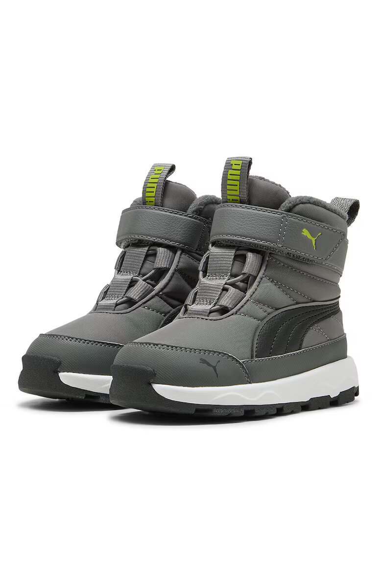 Puma Боти Evolve AC+ от еко кожа и текстил Избеляло черно/Tъмносив