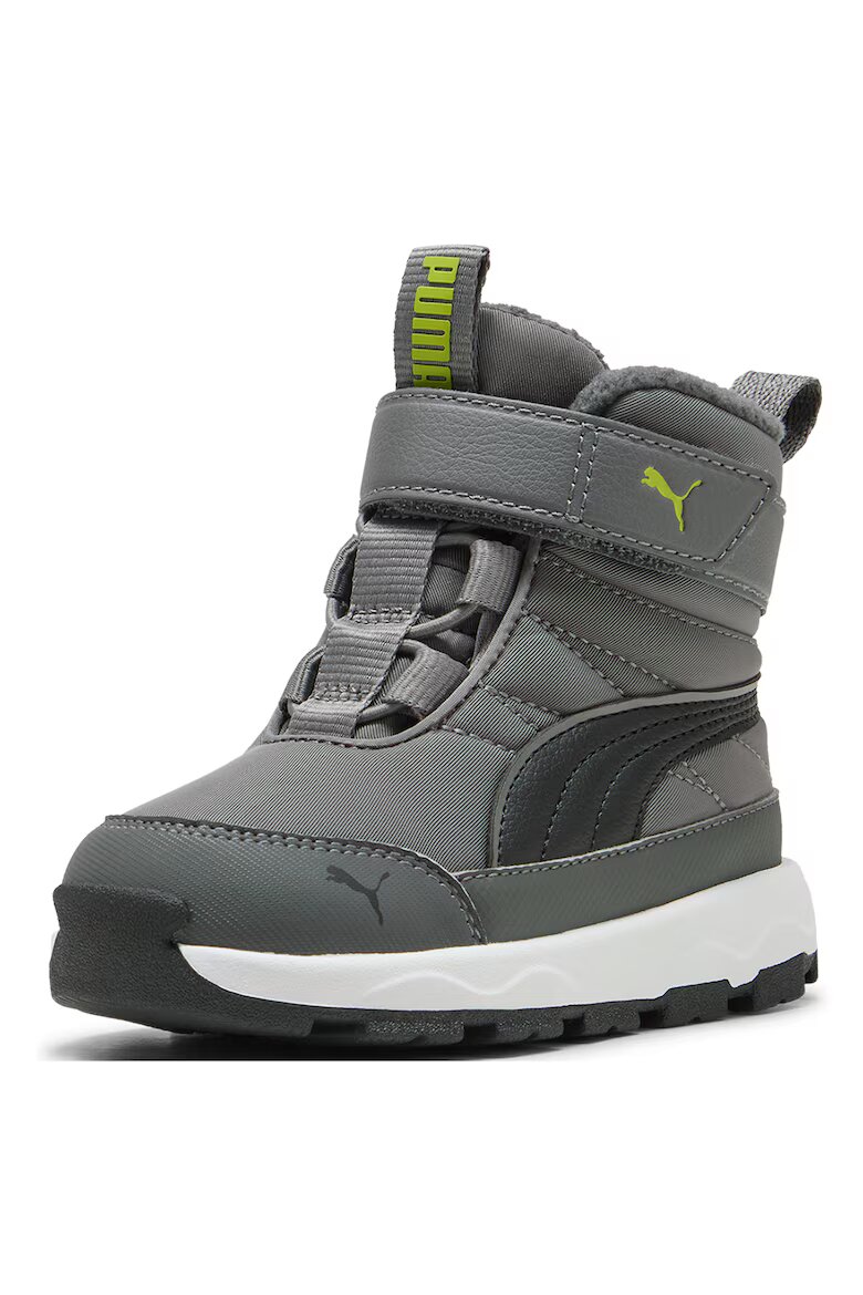 Puma Боти Evolve AC+ от еко кожа и текстил Избеляло черно/Tъмносив