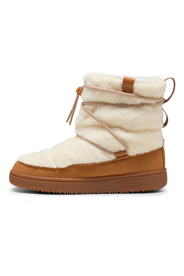 Puma Боти Snowbae с лесно обуване Слонова кост/Карамел
