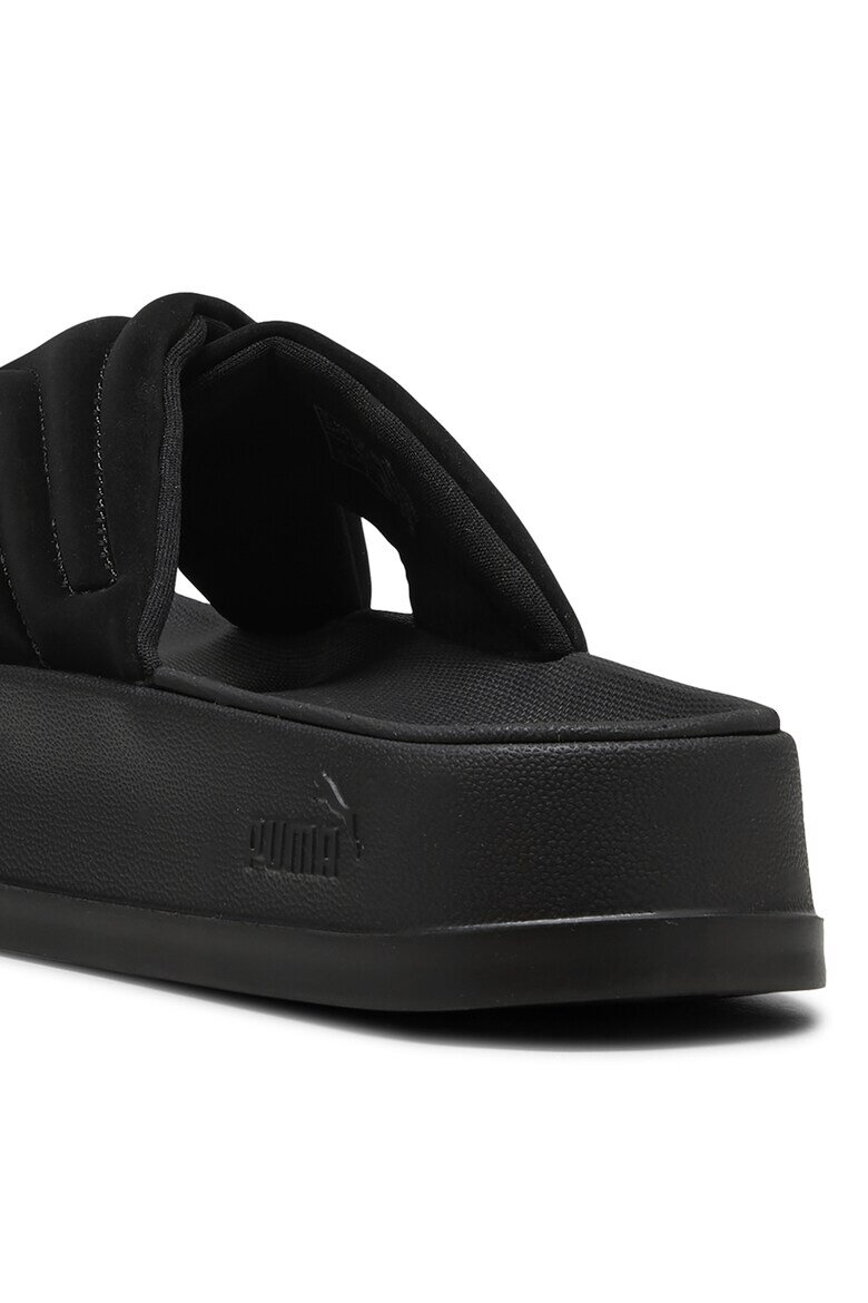 Puma Чехли Leadcat с равна платформа и каишка от набук Черен