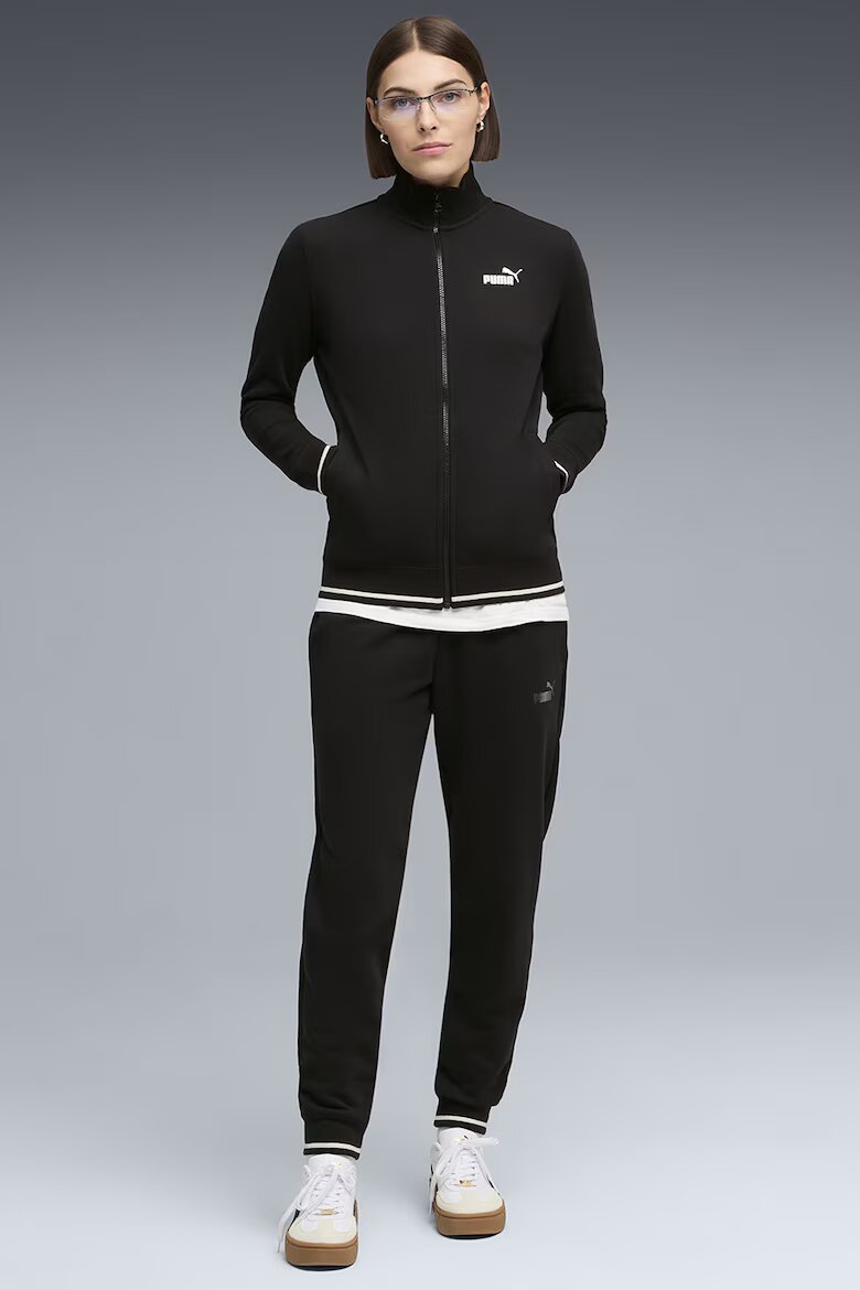 Puma Дълъг слим спортен екип с цип Черен