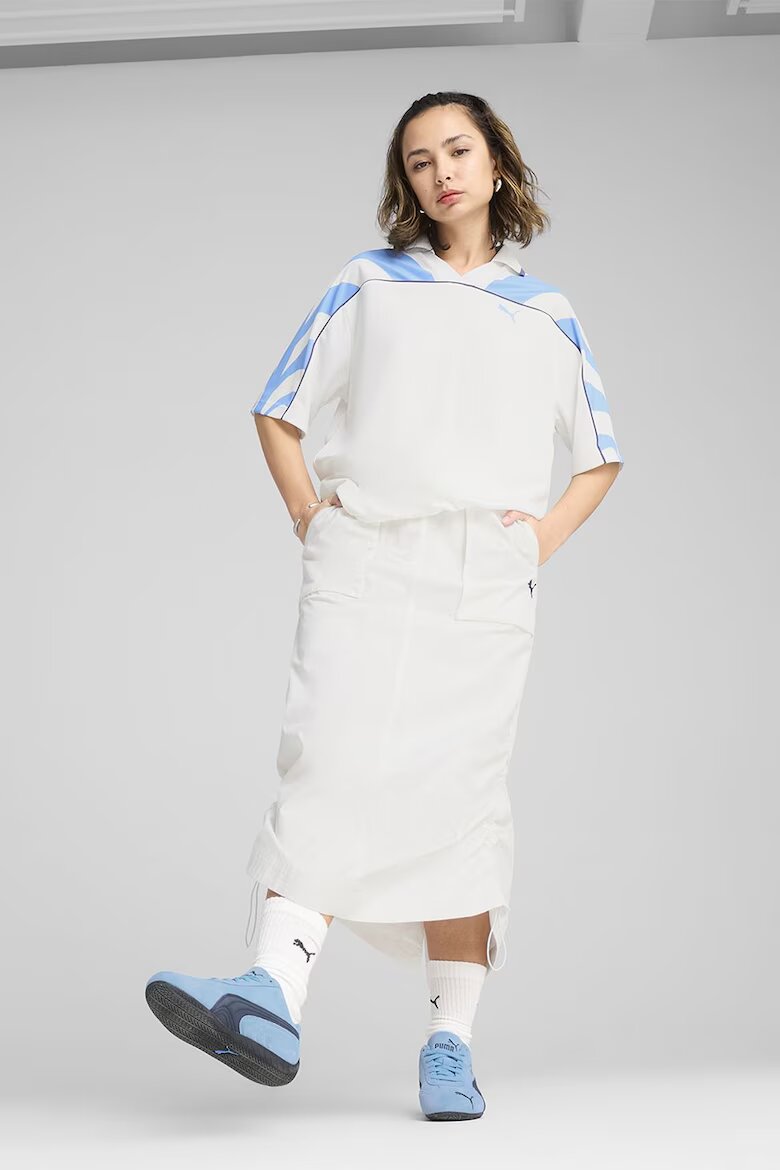 Puma Дълга пола с лого Бял