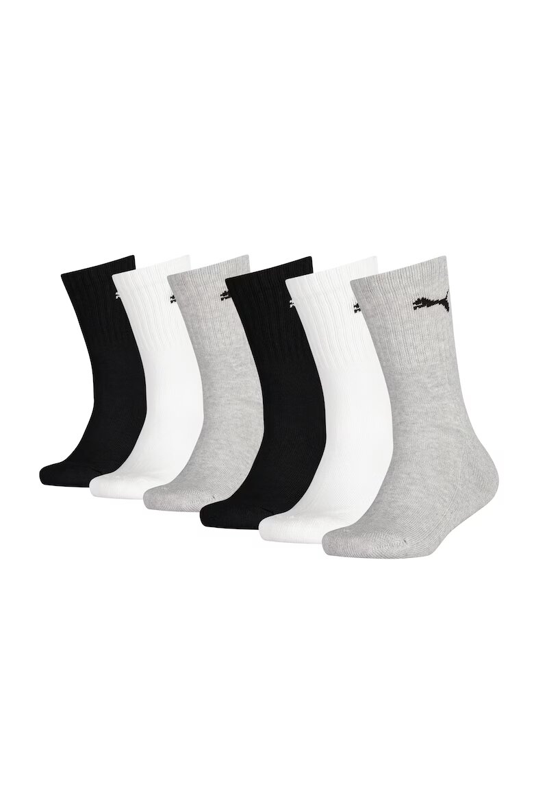 Puma Дълги чорапи 6 чифта Бял/Черен/Сив