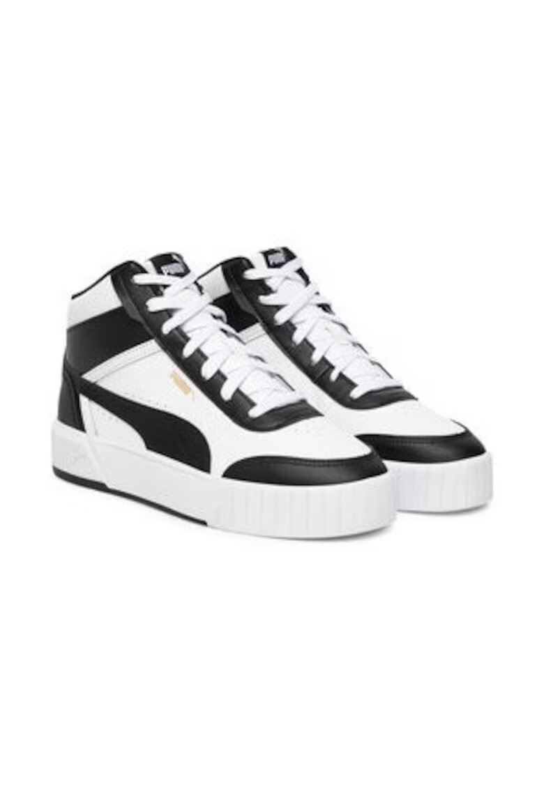 Puma Дамски кецове 305146465 - Бял/Черен - Екологична кожа