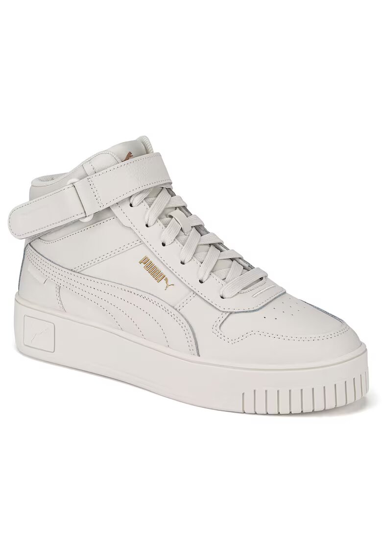 Puma Дамски кецове - естествена кожа - бели - система за закопчаване с велкро